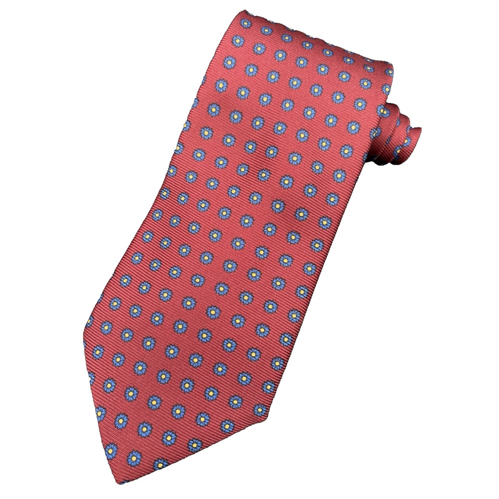 BROOKS BROTHERS REPP Tie Makers Mens 100% Silk Floral USA EUC